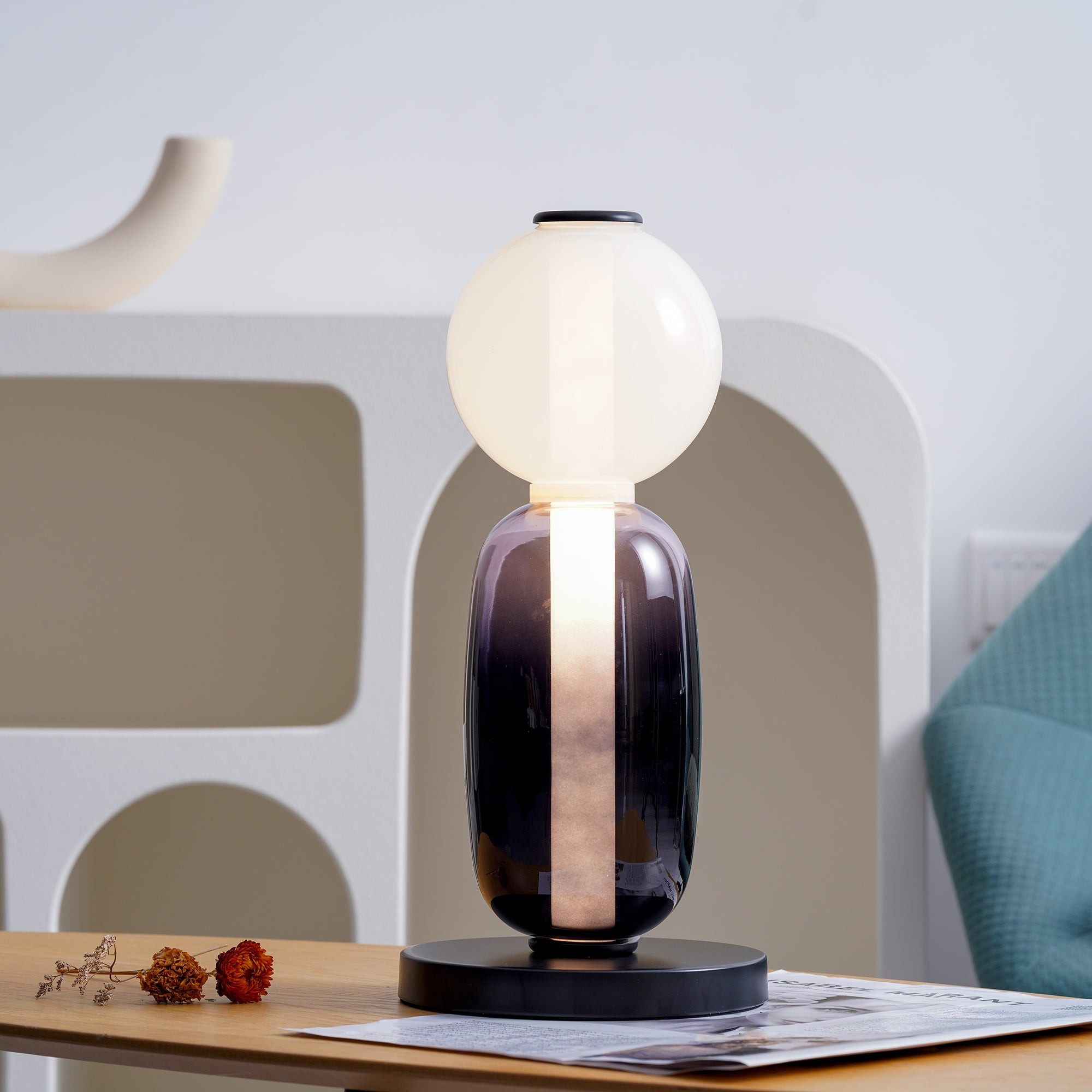 Nordic Minimalist Creative Luxury Gourd Glass Table Lamp K291