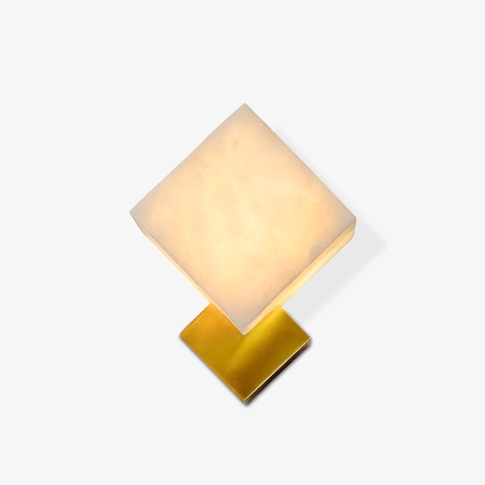 Block Alabaster Wall Sconce D387