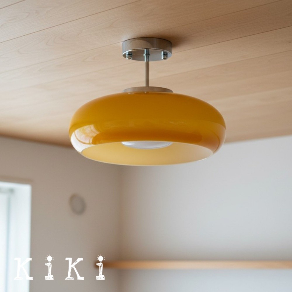 Bauhaus Style Vintage Glass Ceiling Light K72