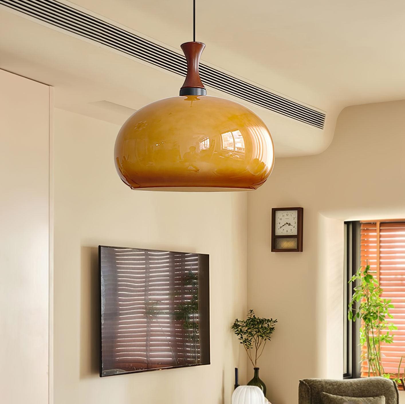 Spherical Orange Practical Luxury Pendant Lamp K561