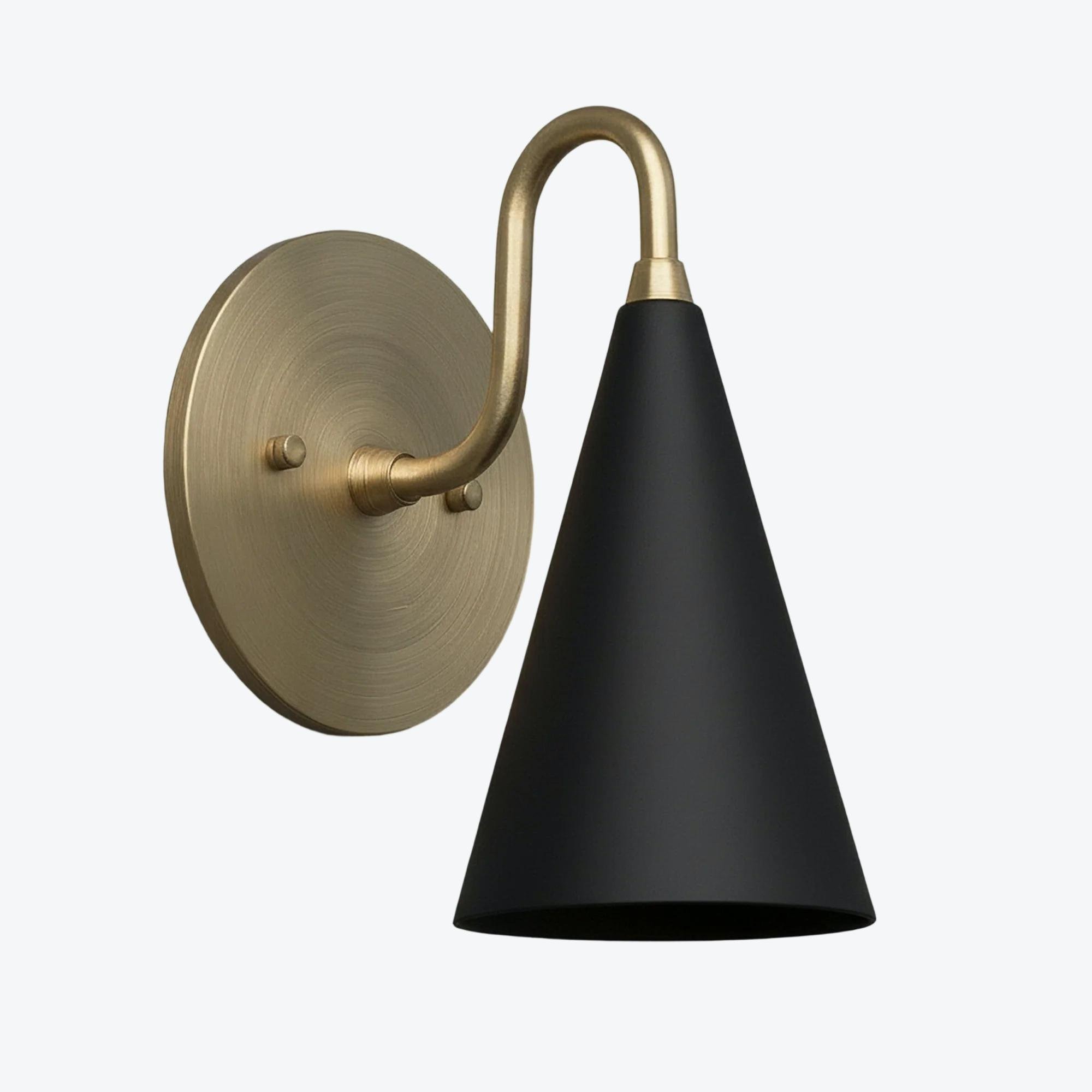 Curva Metal Cone Wall Lamp - Classic Vintage Accent Lighting for Hallway K1736