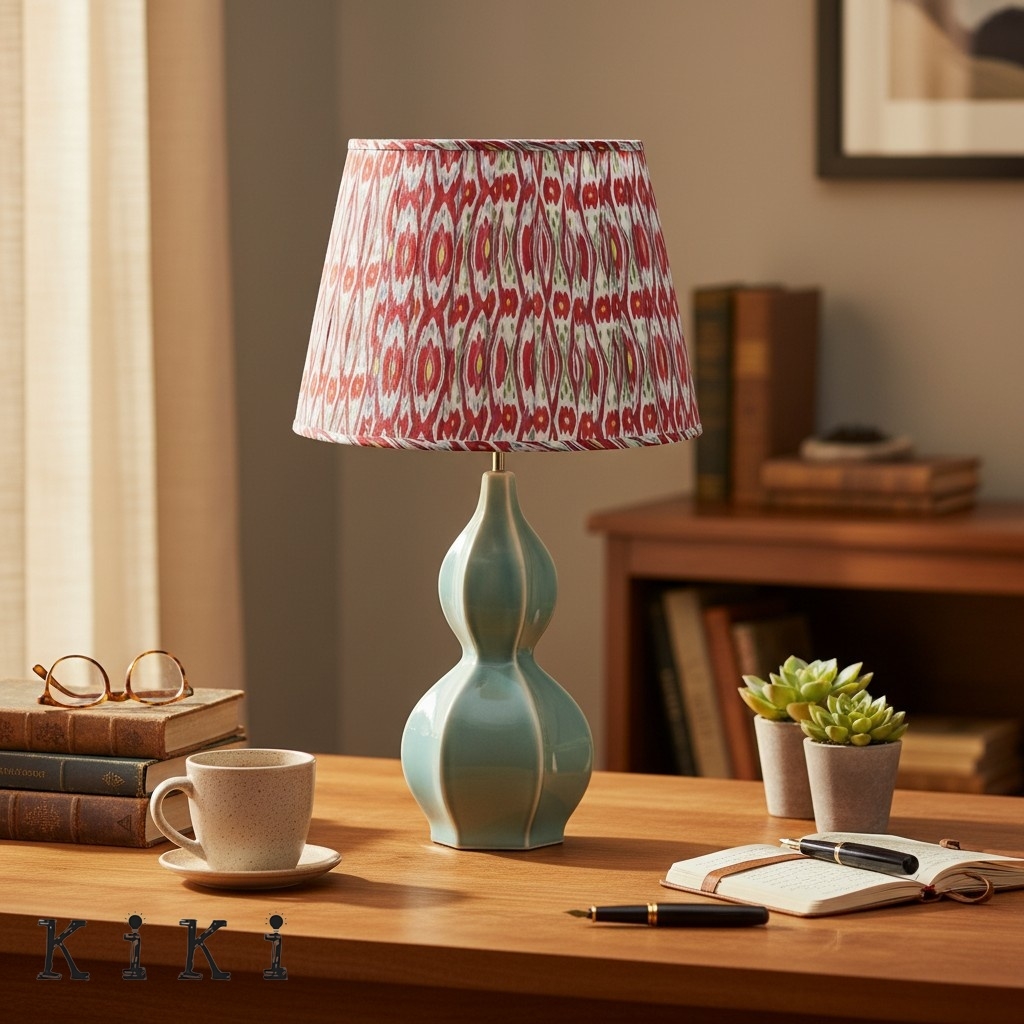 Thalune Coastal Modern Table Lamp with Textured Ceramic Design for Living Spaces K2170