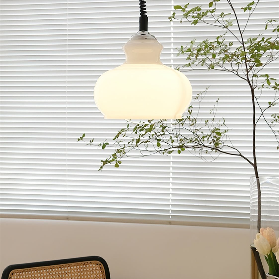Retro Retractable Bauhaus Glass Pendant Light K198