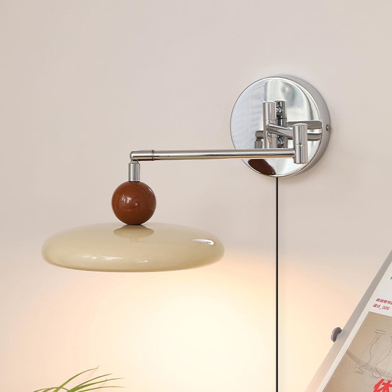 Swing Arm Bedside Plug In Wall Lamp K459