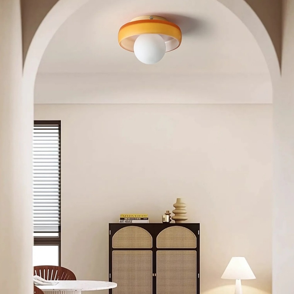 Colorful Glass Disc Orb Ceiling Light For Hallway K925