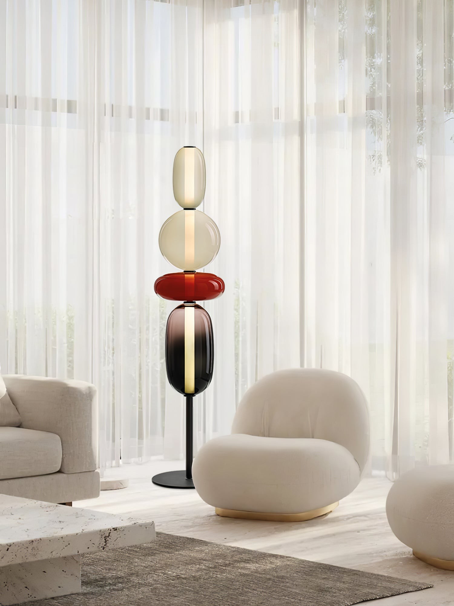 Nordic Creative Minimalist Luxury Glass Floor Light For Living Room K290