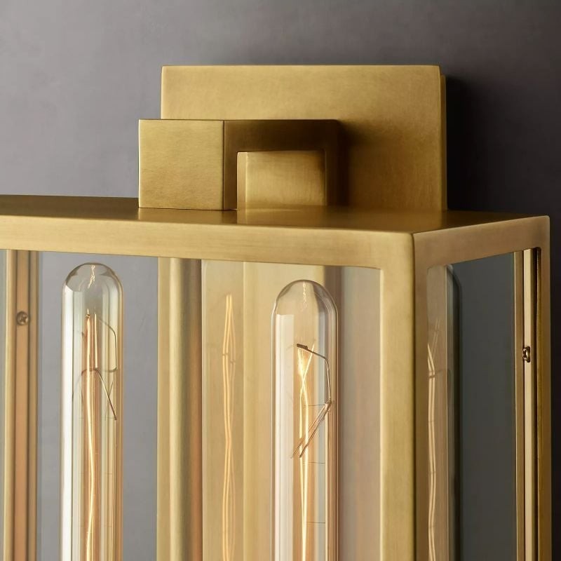 Classic Beckman Vintage Wall Sconce - Steel & Glass Linear Design K1589