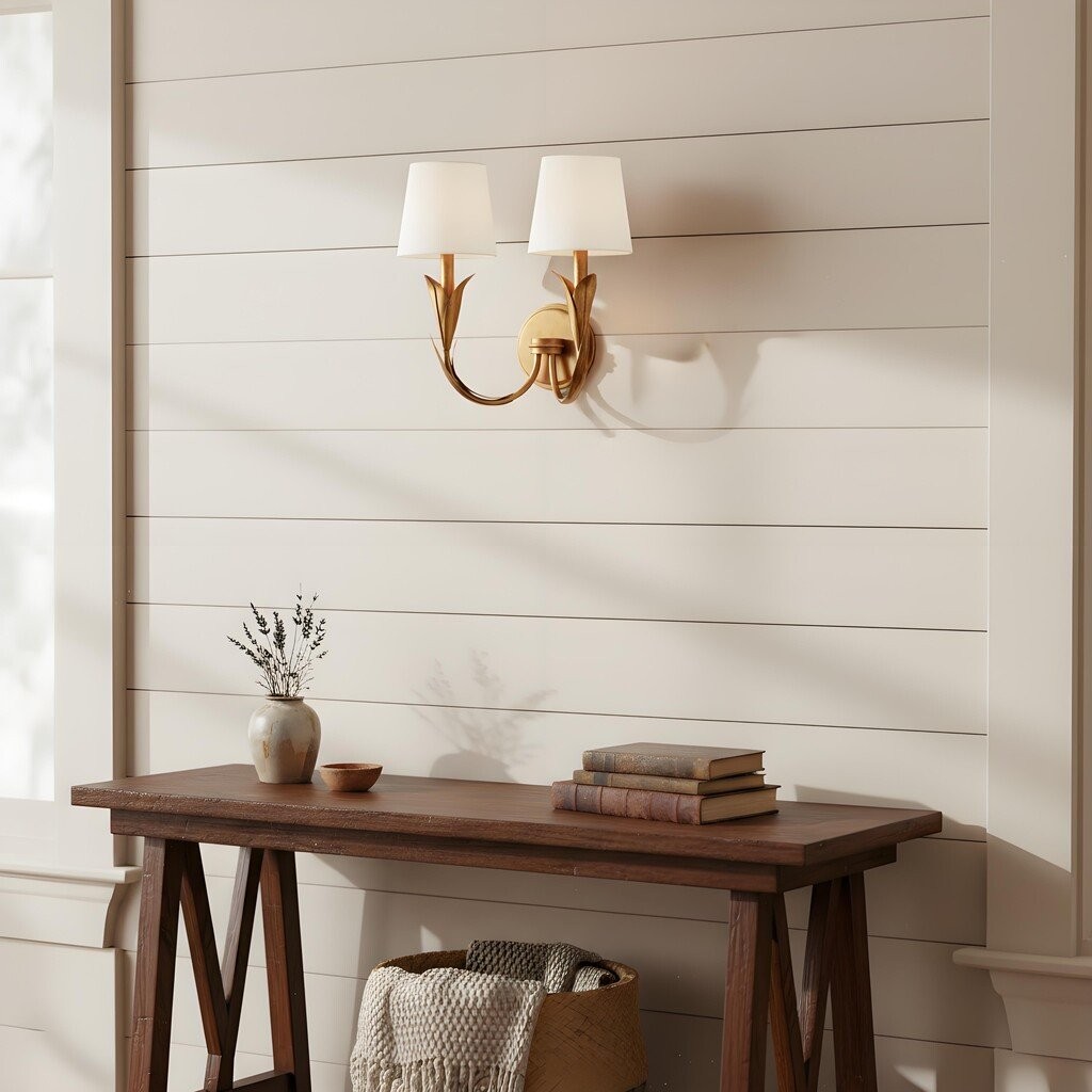Duova Wall Lamp - Curved Reed-Like Metal Arms Design for Bedroom, Living Room or Bathroom K1662