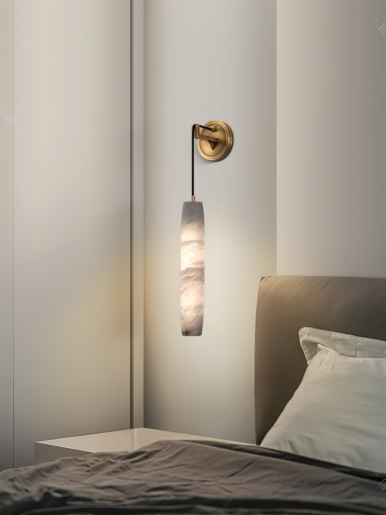 Alabaster Flute Wall Lamp D437