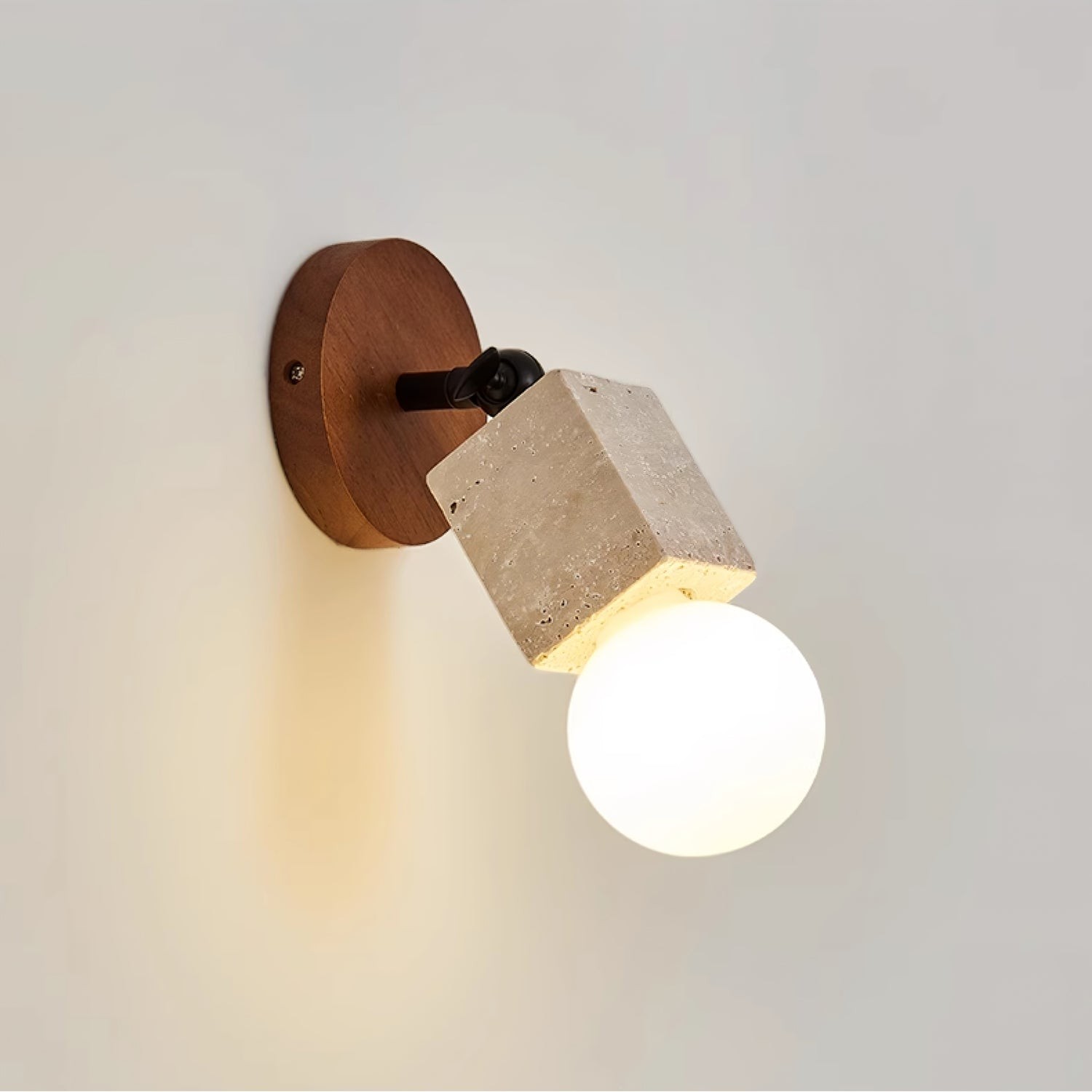 Wabi-Sabi Travertine Adjustable Wall Lamp K745