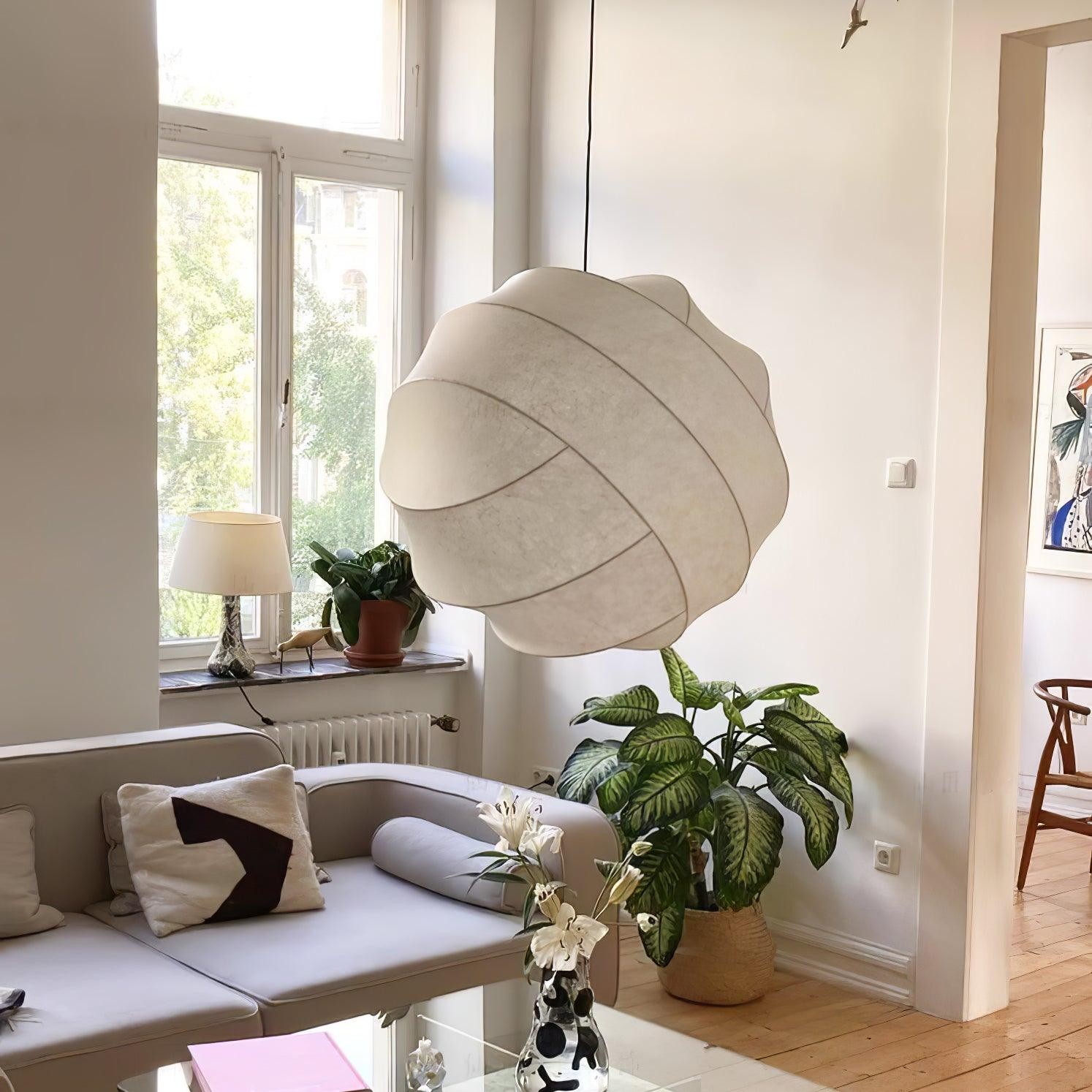 Wabi-Sabi Style Fiber Cocoon Pendant Lamp K732