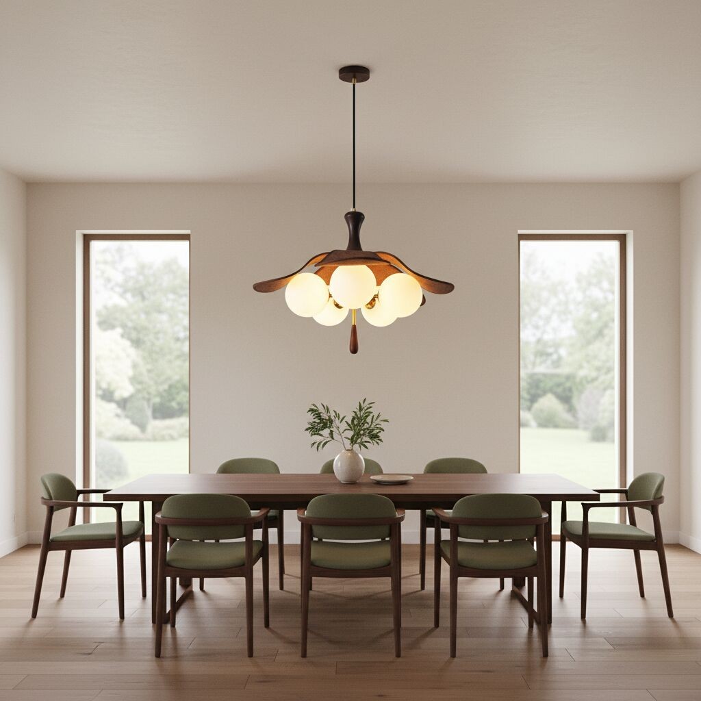 Orrise Series Sculptural Globe Cluster Pendant Lamp - Metal and Glass Pendant Light K2095