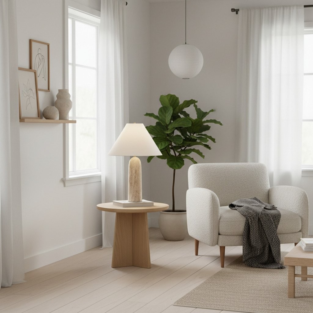 Albi Elegant Marble Table Lamp - Minimalist Style for Home and Office K2194