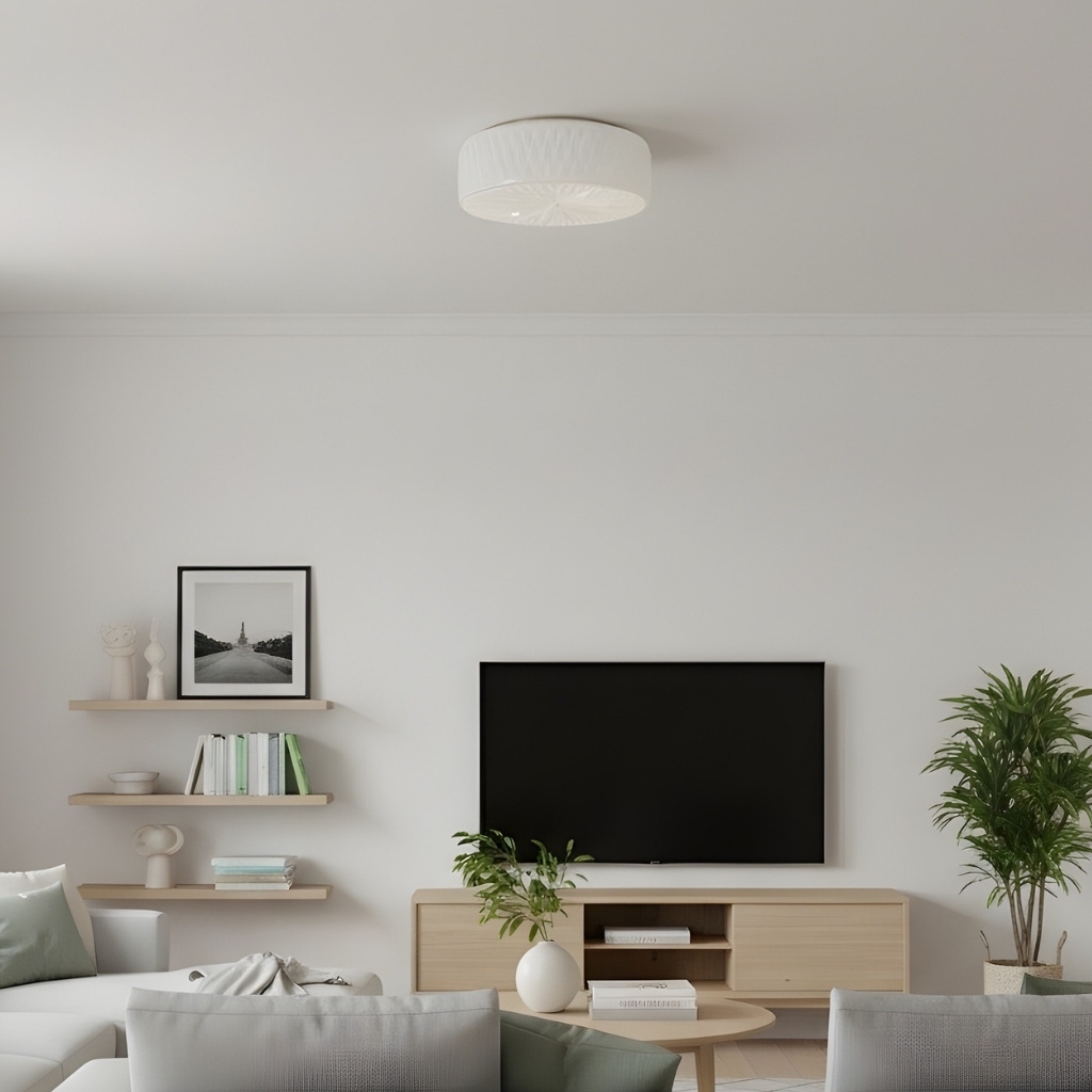 Mistaro Minimal Glass Ceiling Lamp - Flush Mount Design for Living Room and Bedroom K2281