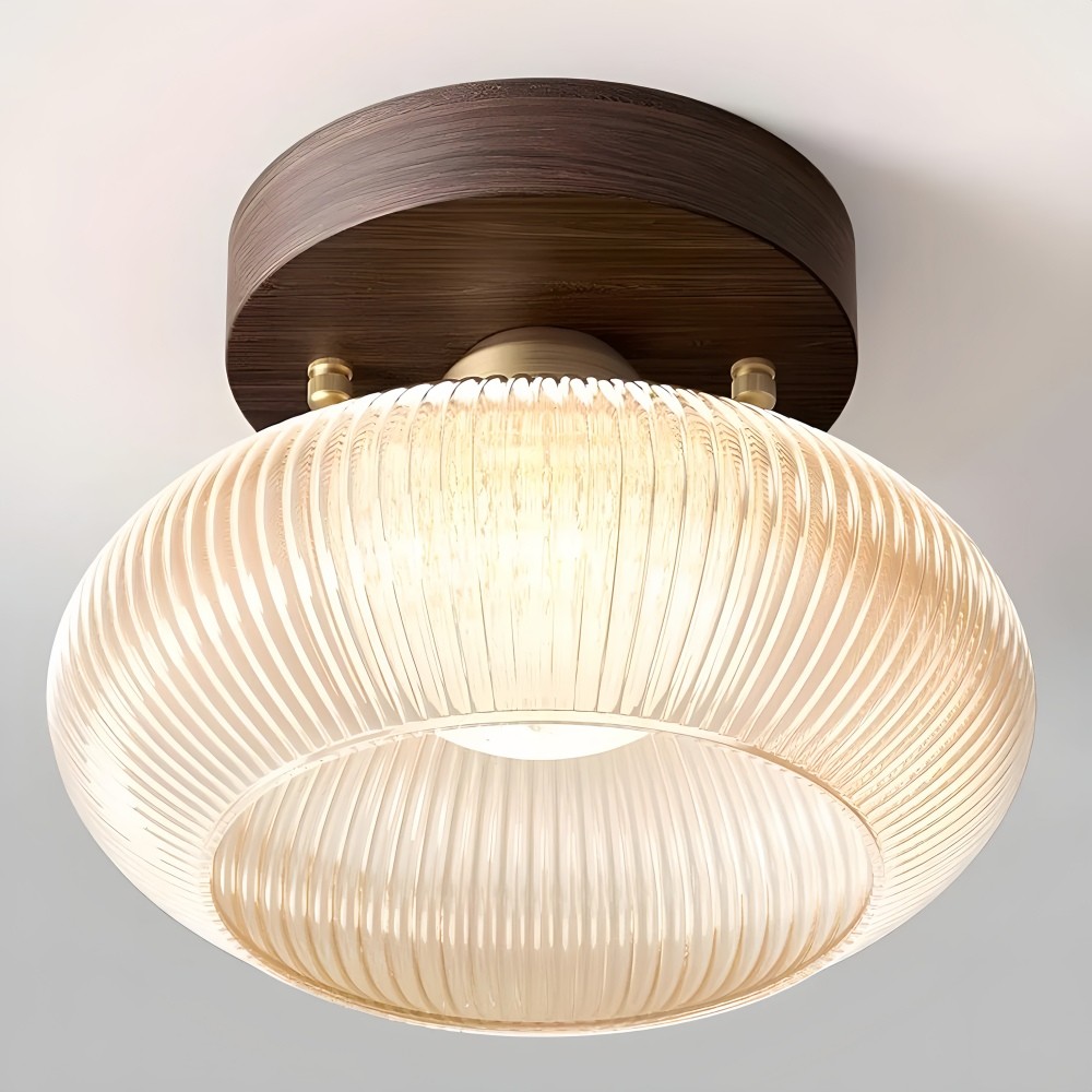 Soliro Contemporary Glass Dome Ceiling Light - Sleek Flush Mount Lamp for Hallway K2238