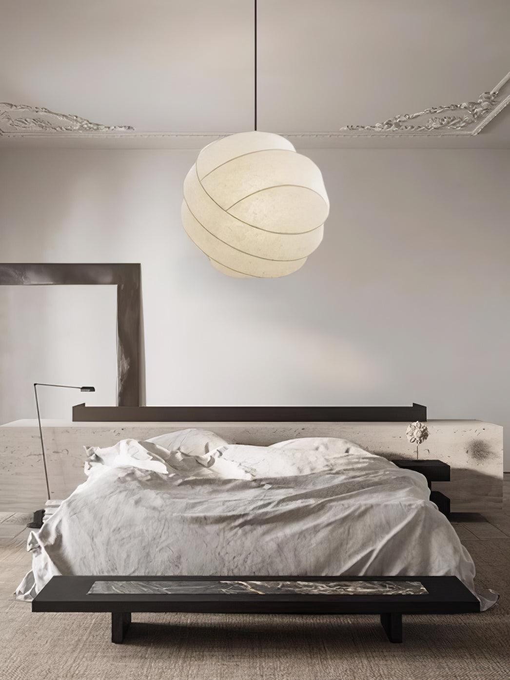 Wabi-Sabi Style Fiber Cocoon Pendant Lamp K732