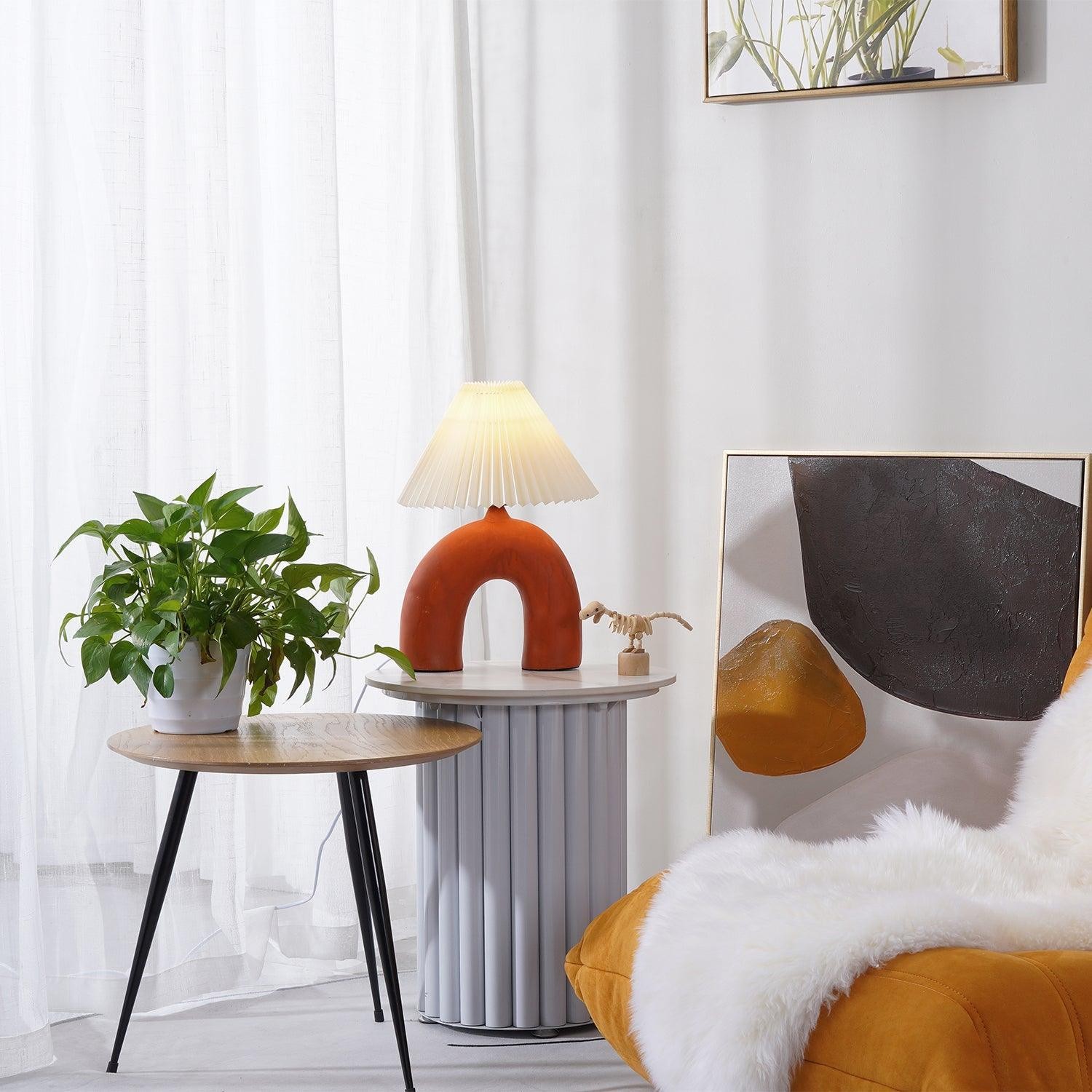 Arched Pleated Table Lamp K238