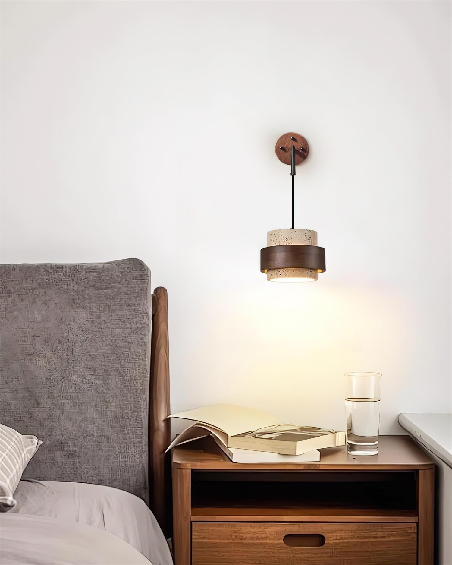 Cole Travertine Wall Lamp D70