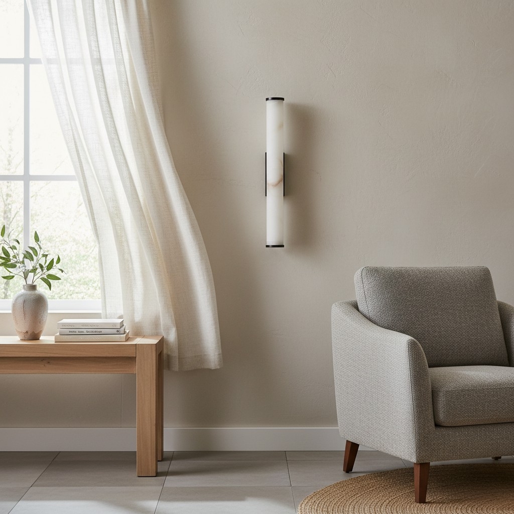 Solaryx Modern Alabaster Wall Lamp - Lighting for Bedroom Living Room K2313