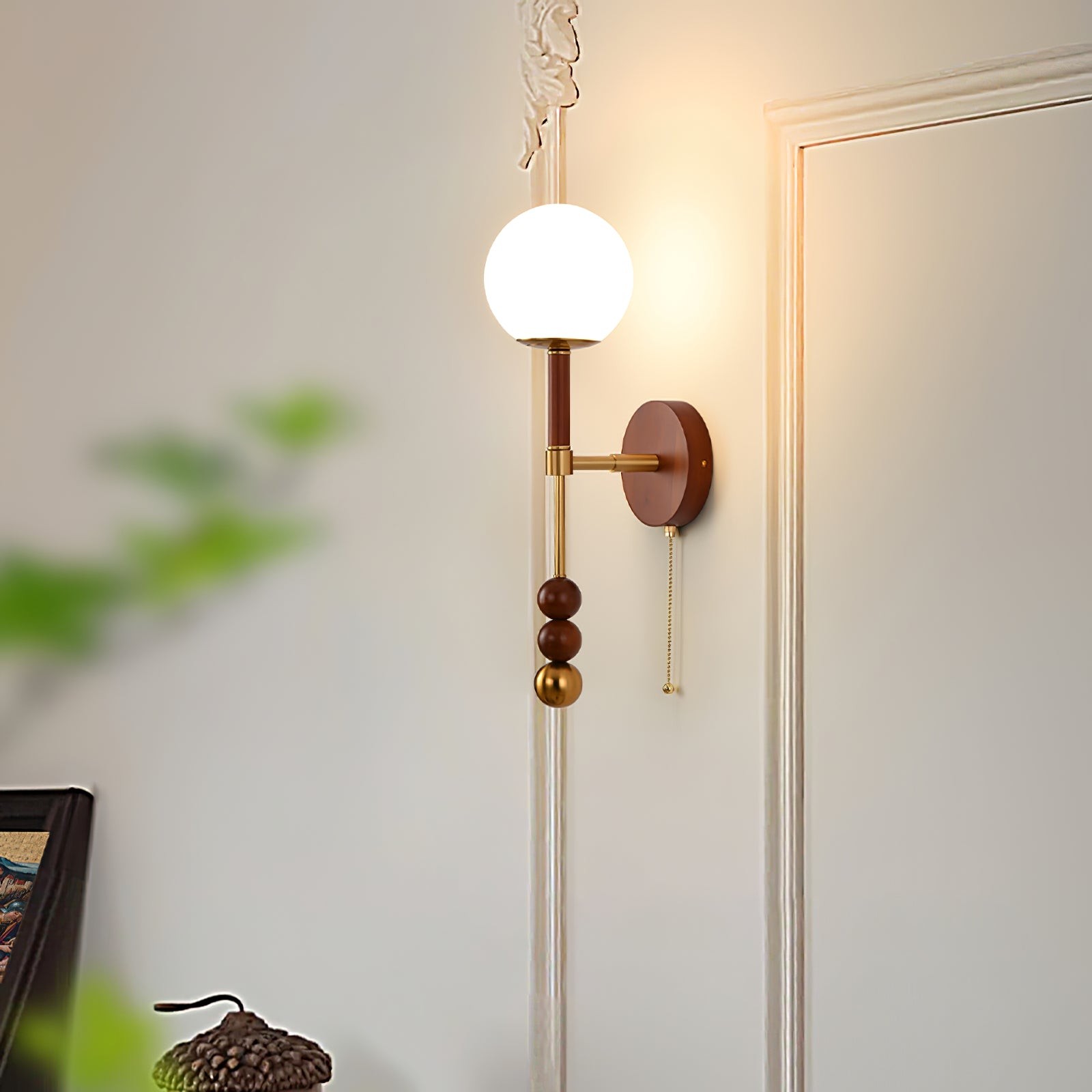 Retro Solid Wood Series Wall Lamp K638