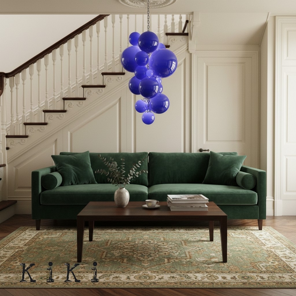Modern Long Grape Glass Chandelier K2347