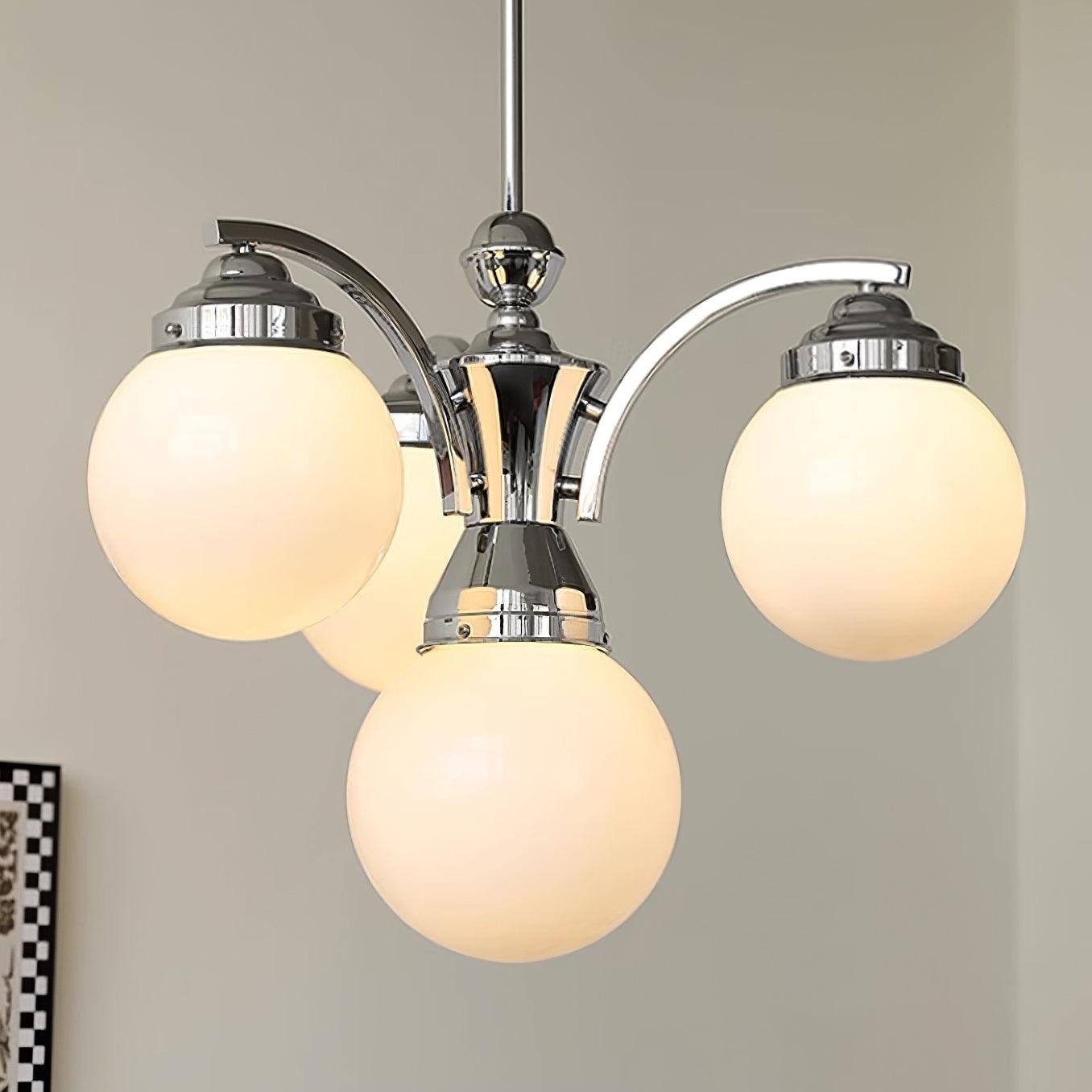 French Elegant Glass Orb Chandelier K596