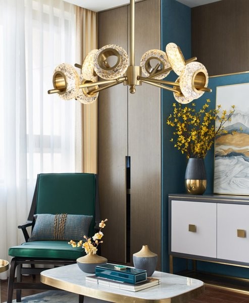 Brass Crystal LED Chandeliers