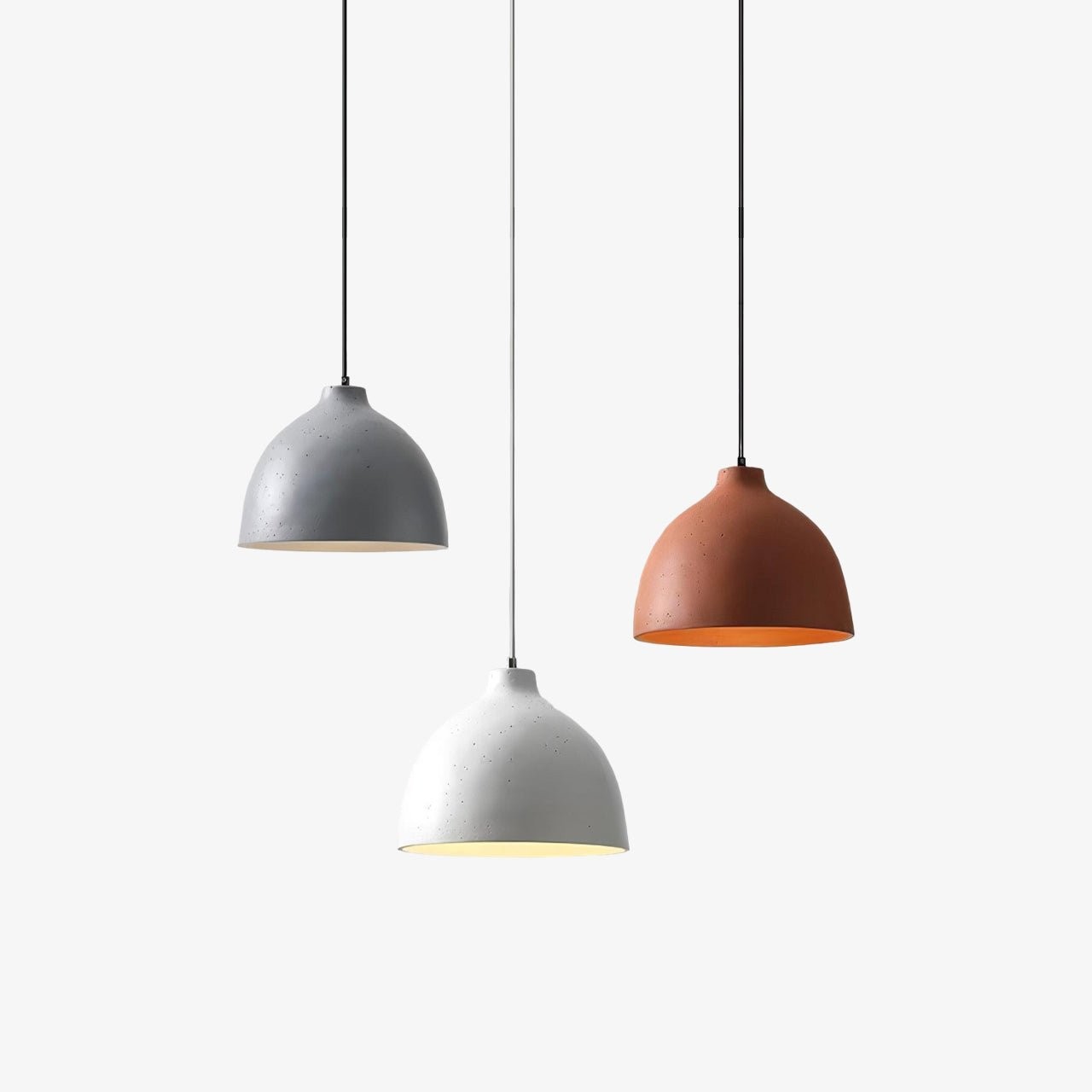 Modern Minimalist Industrial Resin Bowl LED Pendant Light K620