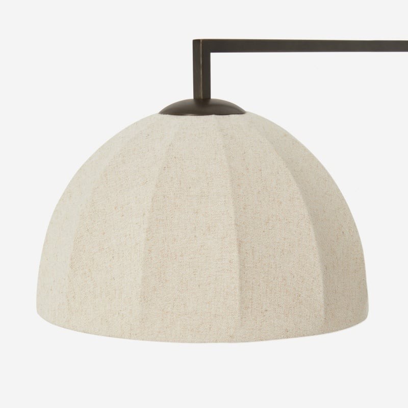 Lumarys Swing-Arm Sconce - Sculptural Linen Shade Wall Lamp in Organic Style for Living or Bedroom K1640