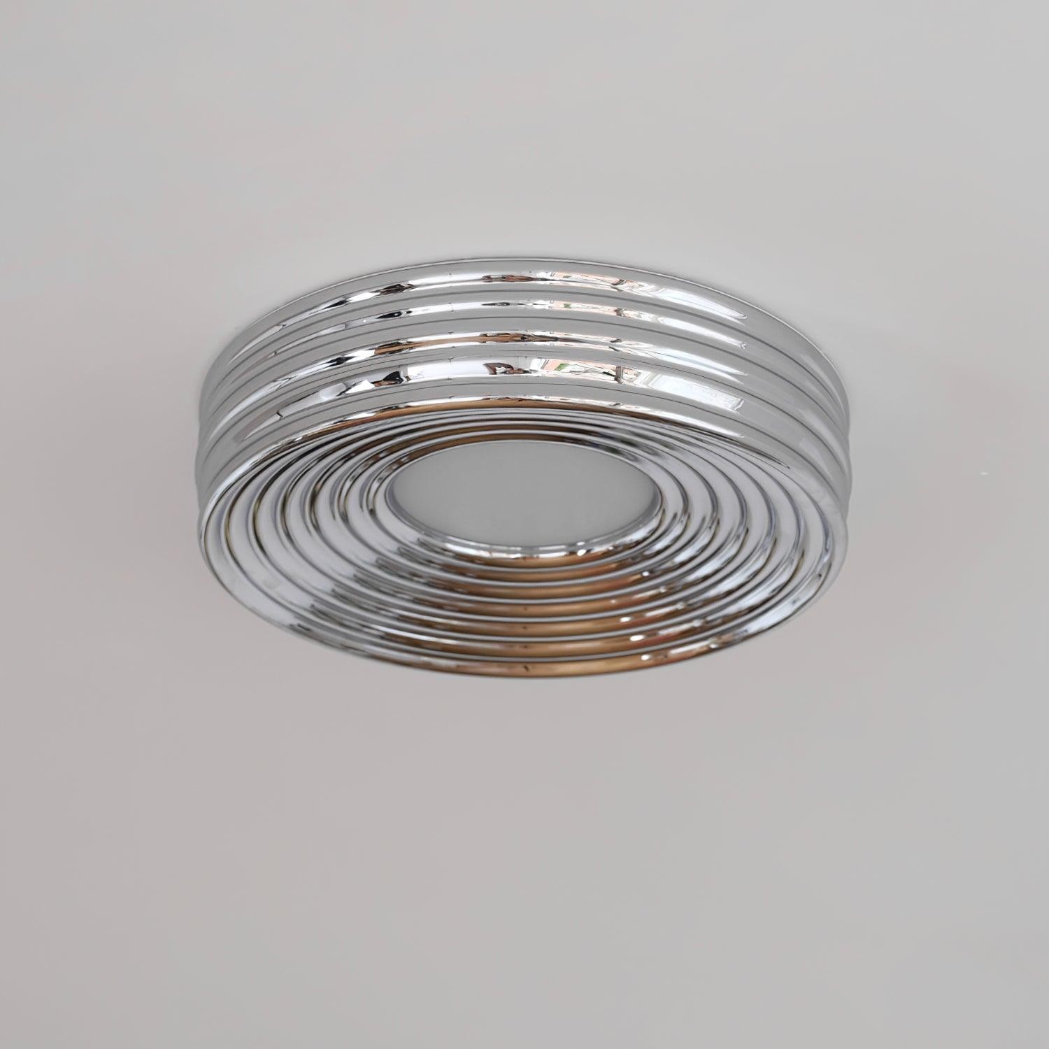Cream Ribbed Three-color Changing Ceiling Light K337