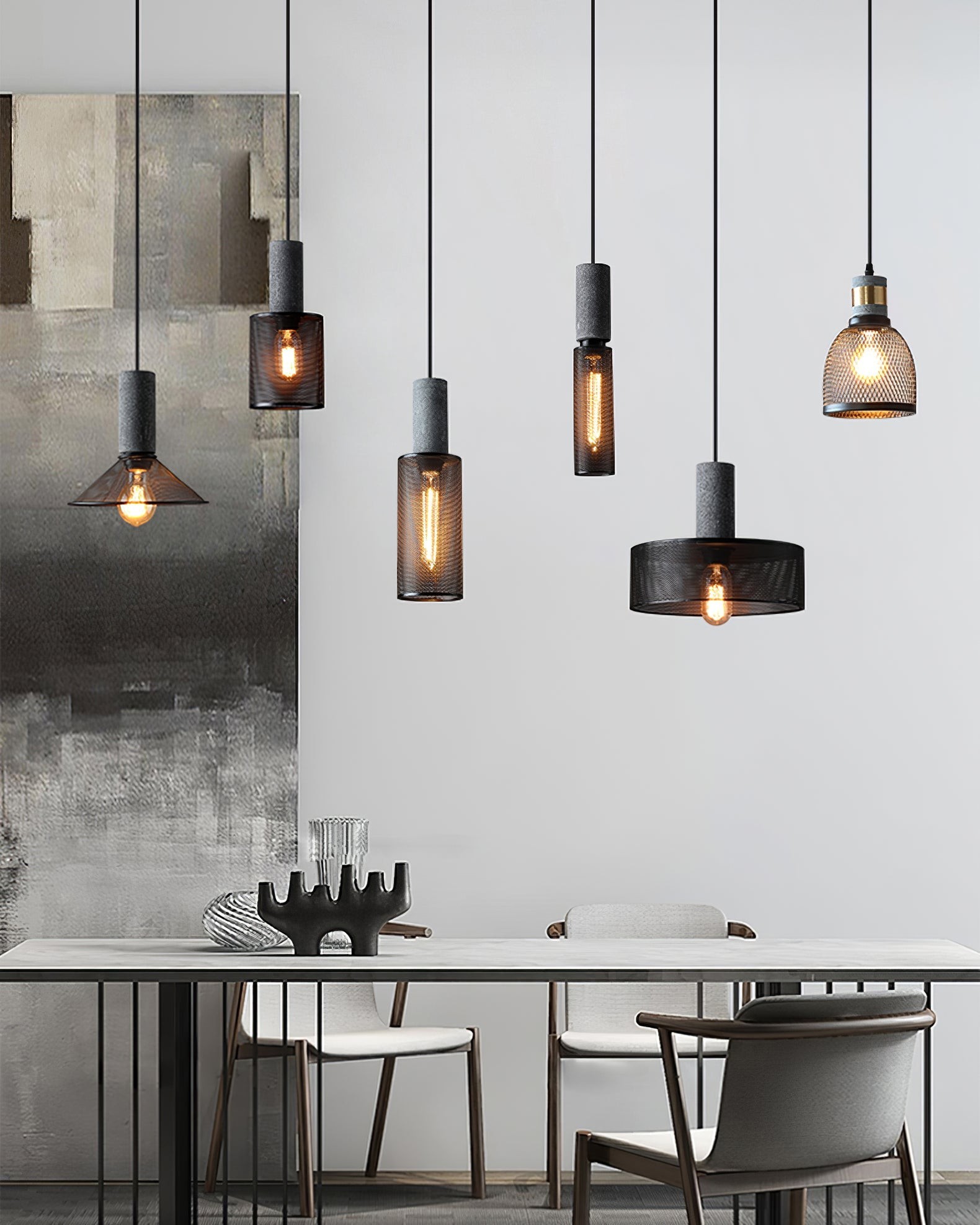 Cement Mesh Pendant Light K308