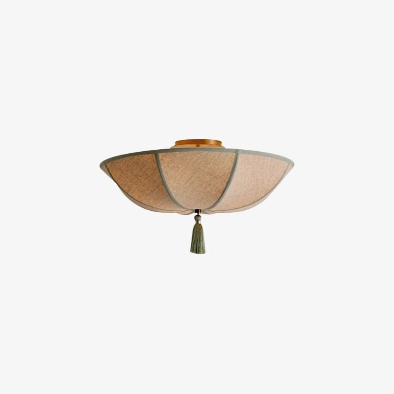 Valoflor Modern Floral Fabric Ceiling Lamp - Decorative Petal Flush Mount for Bedrooms and Living Areas K2146