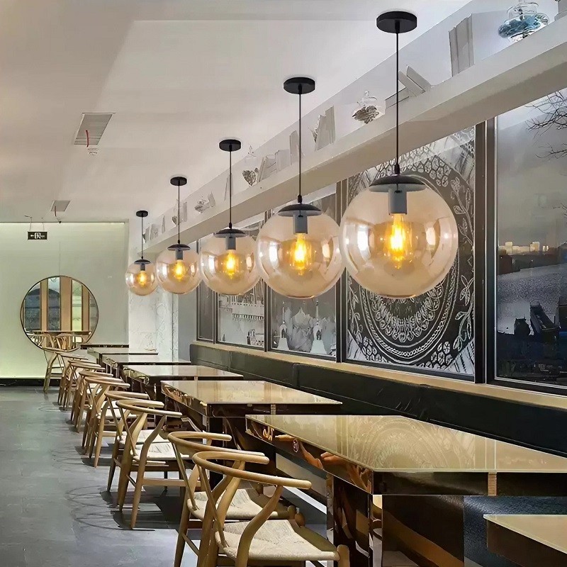 Glass Ball Pendant Light