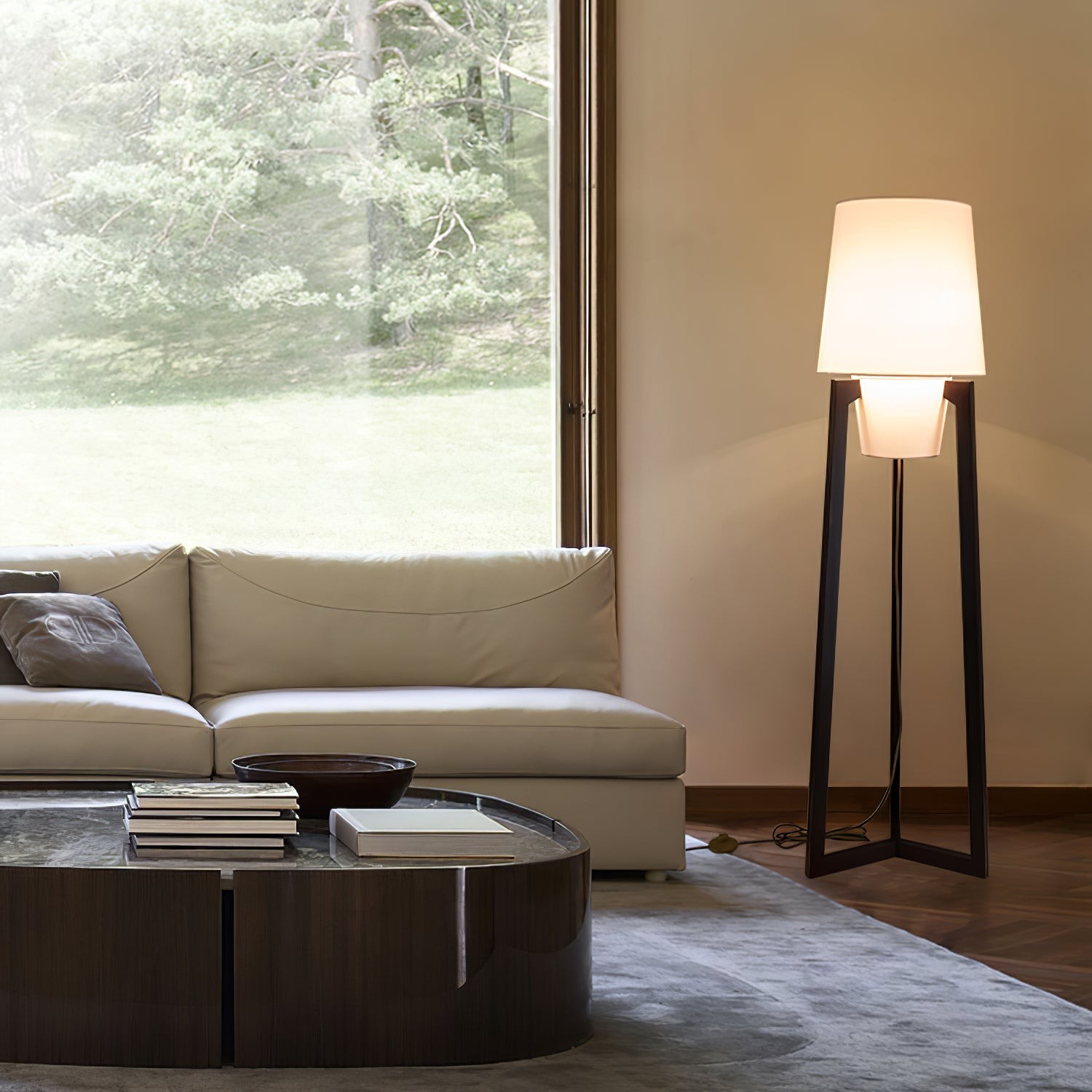 Modern Simple Chinese Style Solid Wood Floor Lamp K443