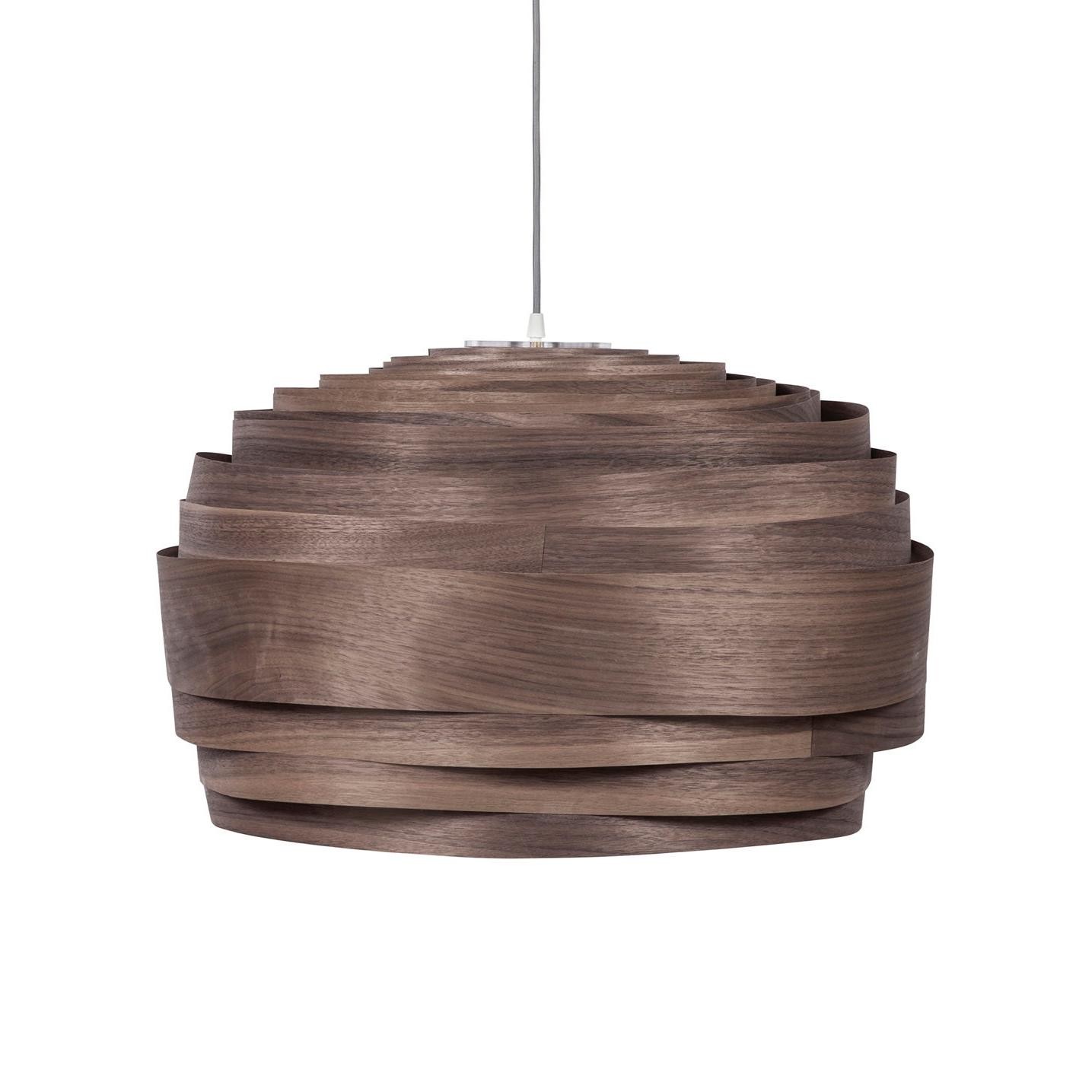 Rustic Wood Drum Veneer Pendant Light K197