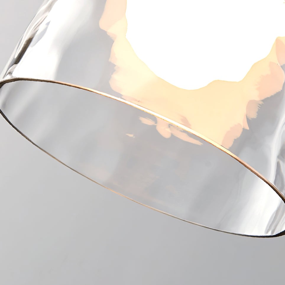 Wavy Glass Pendant Light - Ripple Glass Pendant Light for Dining Room K610