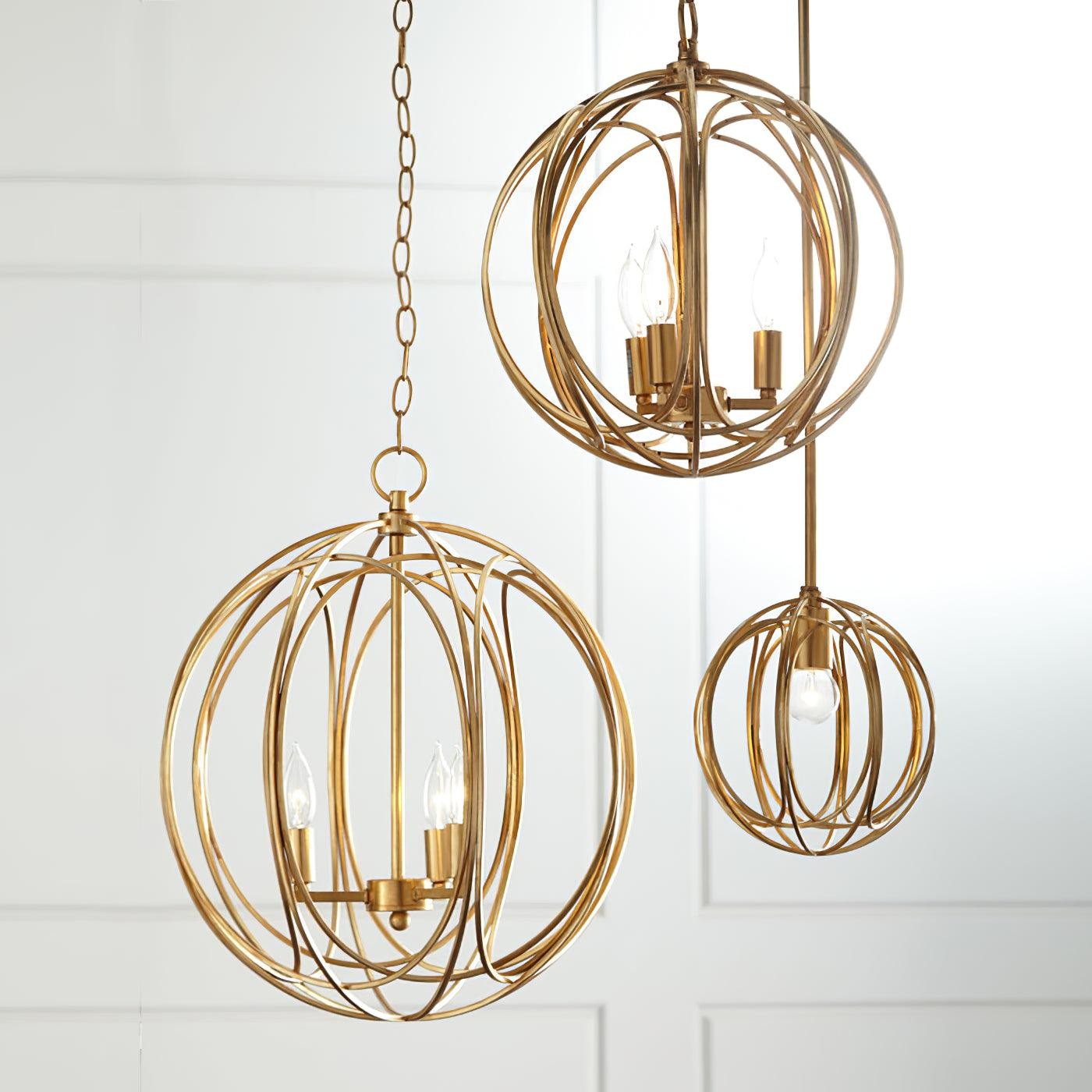 Hollow Metal Line Retro Pendant Light K554