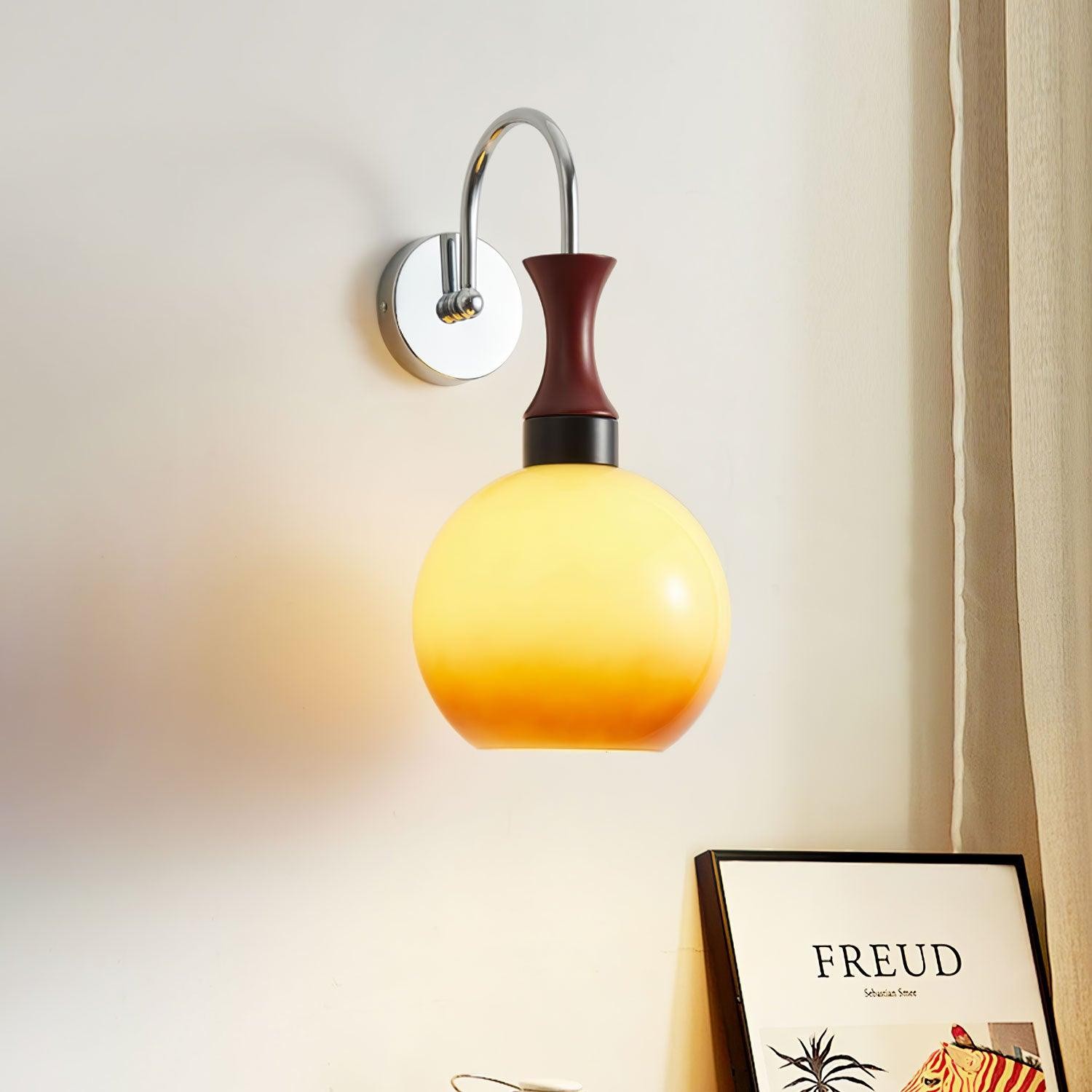 Spherical Yellow Wall Lamp K562
