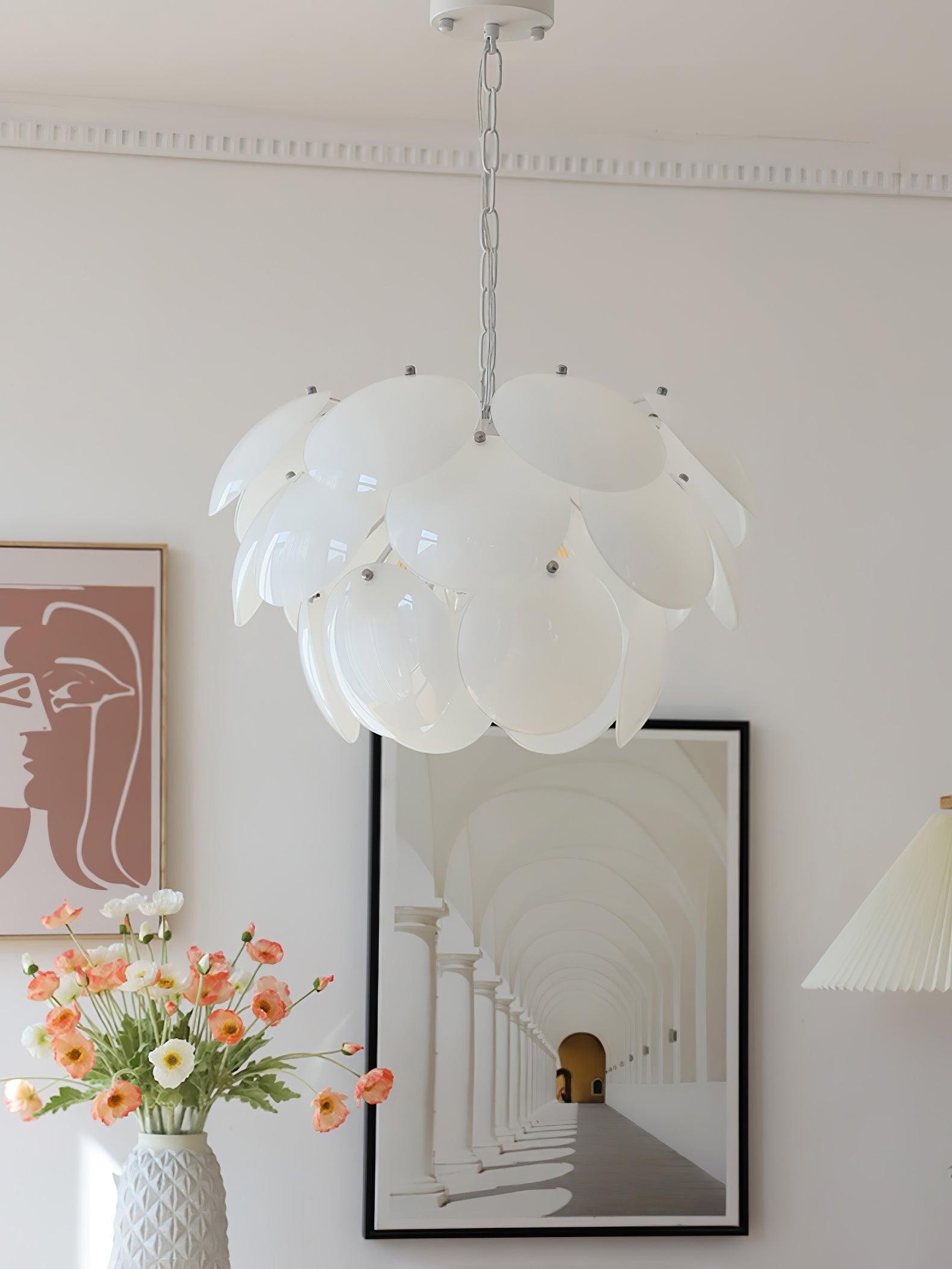 Luxury Fashion Luminous Petal Glass Chandelier K473