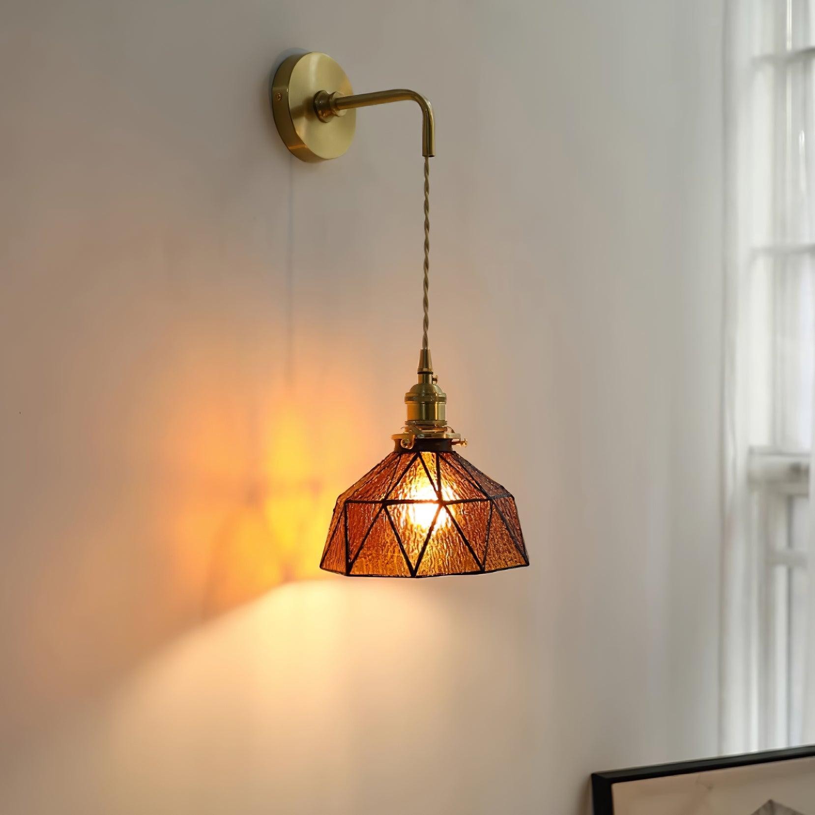 Retro Pastoral Glass Wall Lamp K626