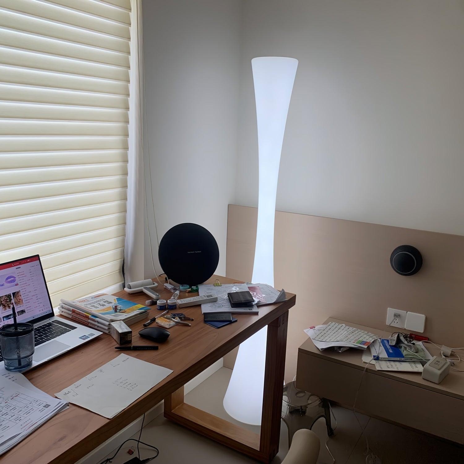 Romantic Simple White Column Floor Lamp K819