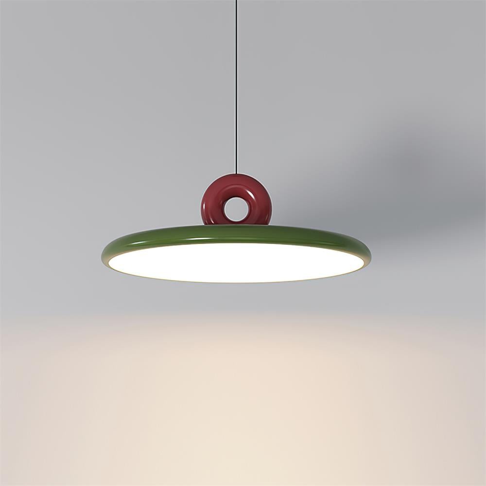 Cream Style Vertical Flying Saucer Pendant Lamp K343