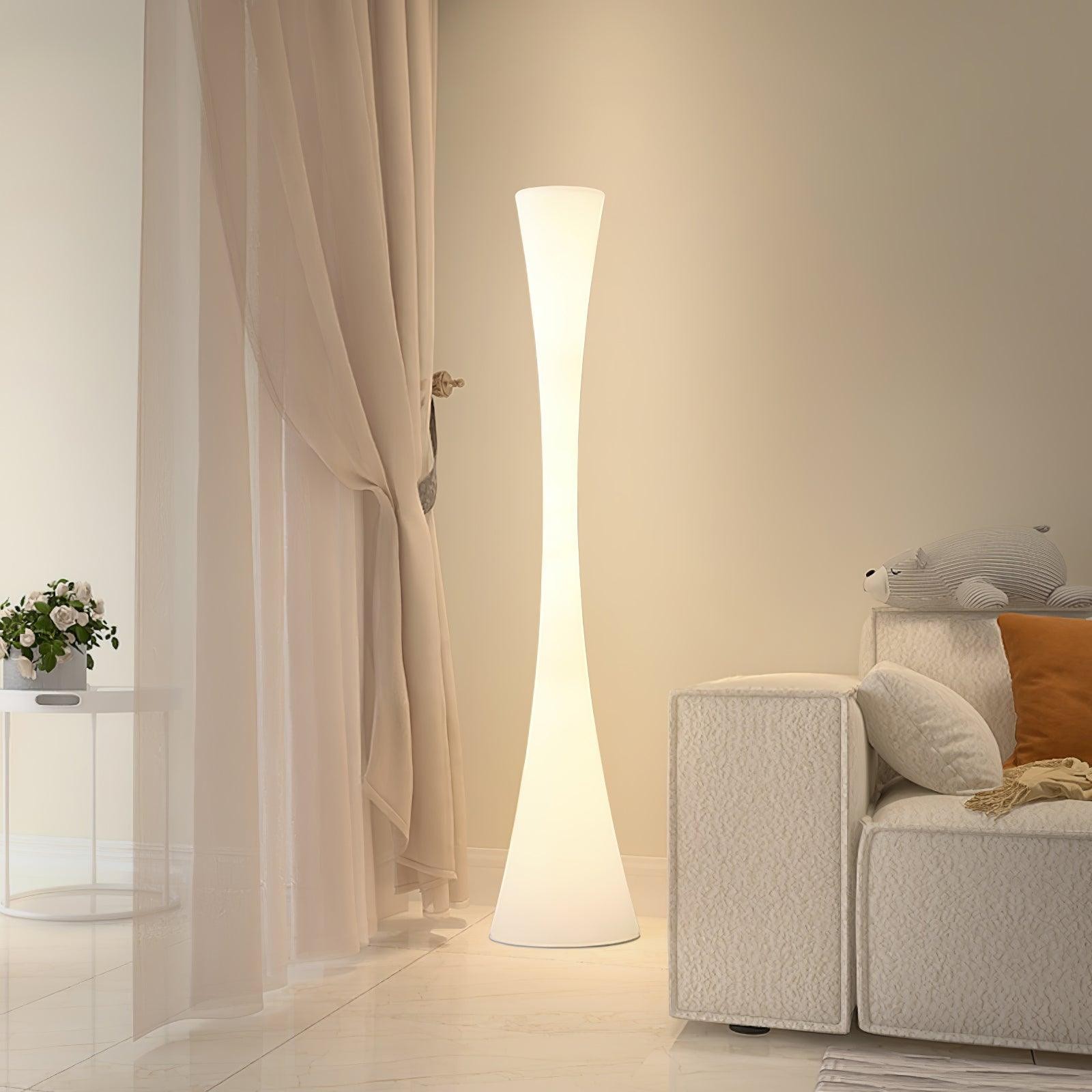 Romantic Simple White Column Floor Lamp K819