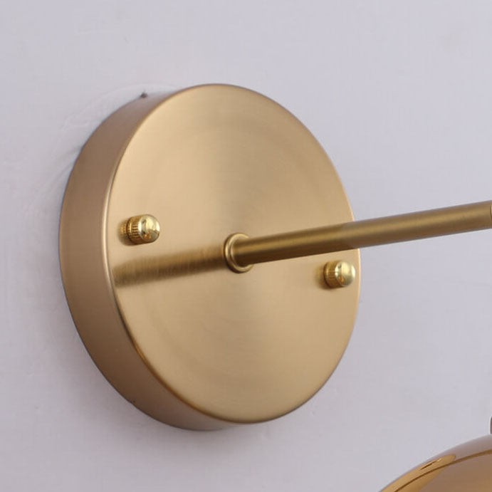 Modern Simple Iron Plated Brass Cone Round 1-Light Wall Sconce Lamp K1235