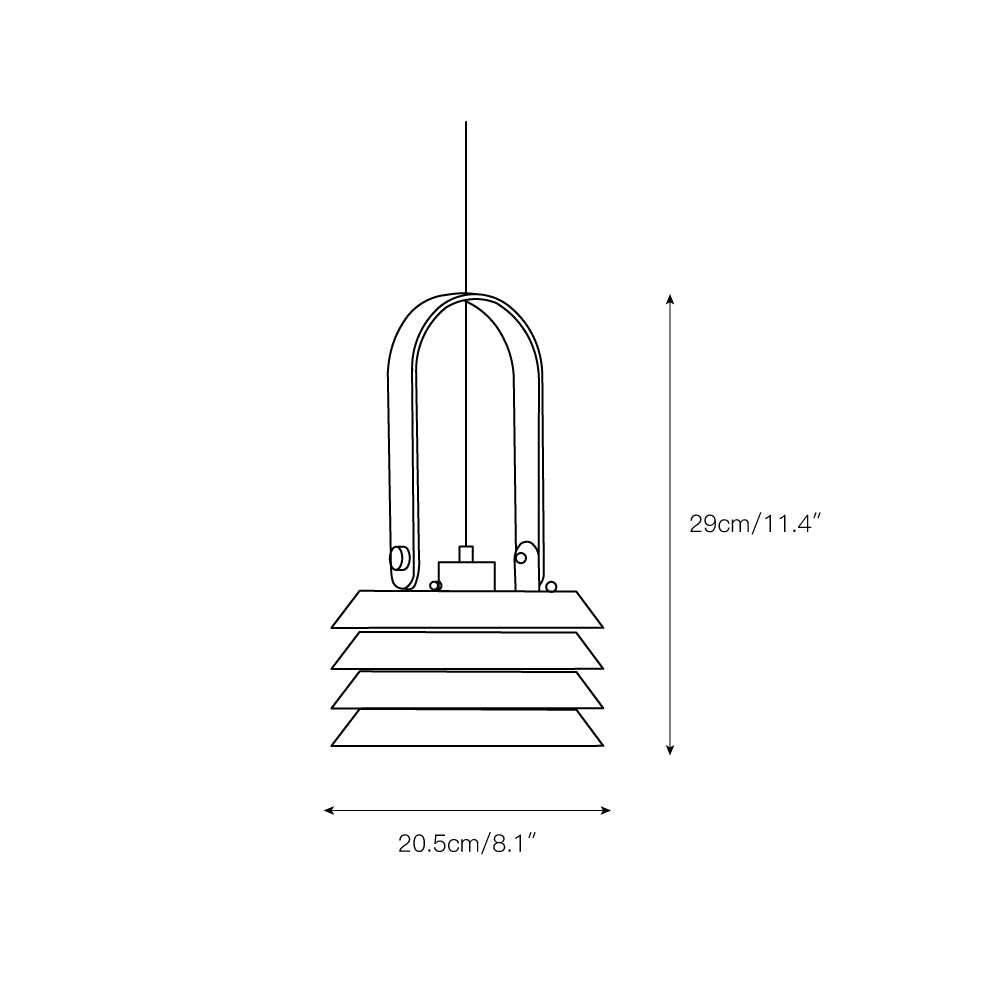 Minimalist Lantern Pendant Lamp D420