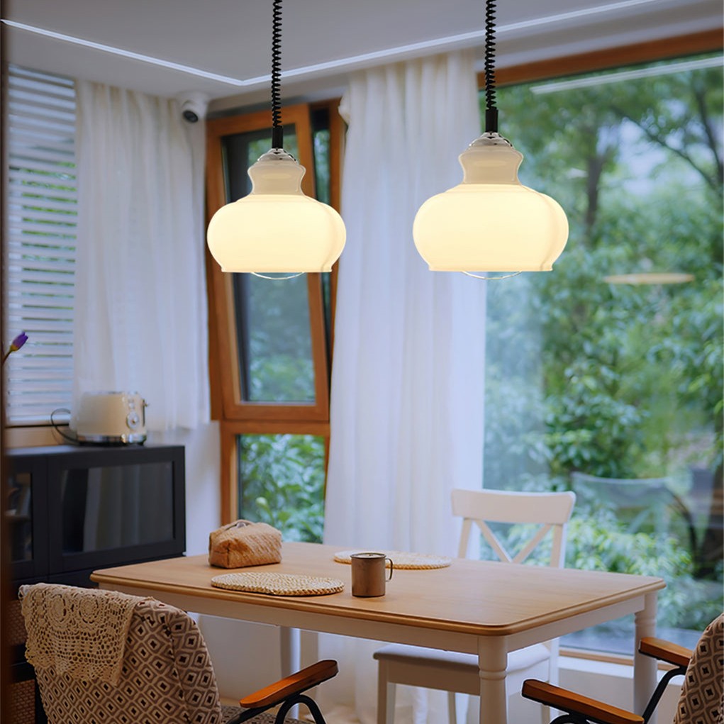 Retro Retractable Bauhaus Glass Pendant Light K198