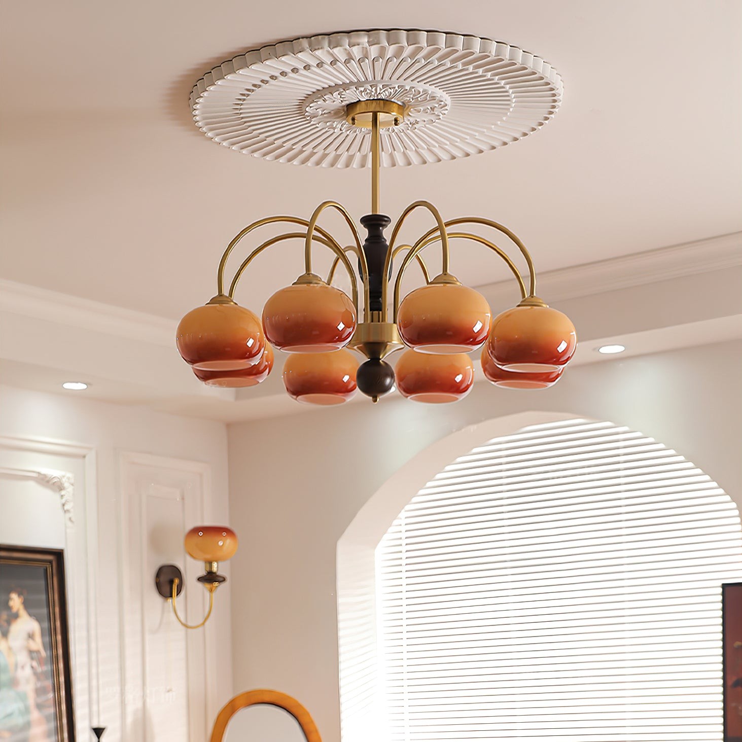 Retro Bauhaus Arch Chandelier K231