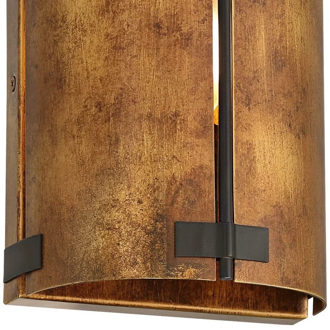 Rustivon Curved Metal Wall Sconce in Rustic Vintage Style - Perfect Lighting for Bedroom K2241
