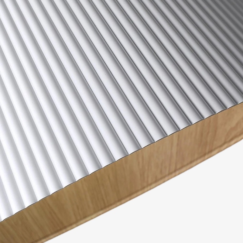 Ribravo Modern Ribbed Textured Shade Ceiling Lamp - Modern Minimalist Lamp for Living Room K2327
