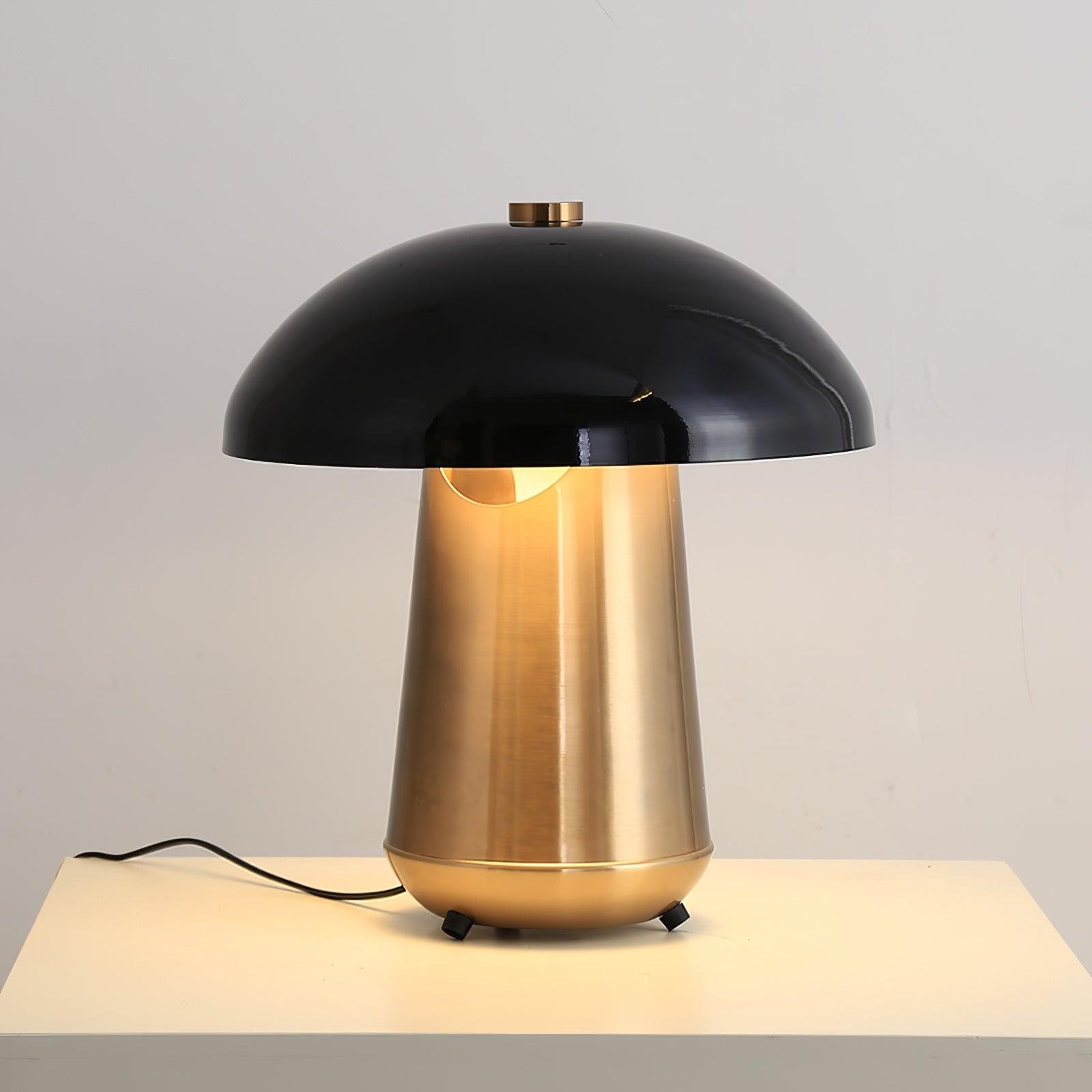 Metal Covered Mushroom Hollow Table Lamp K555